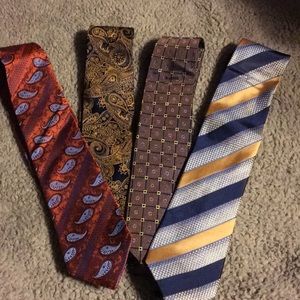 Dona 100% Silk Ties - Lot of 4